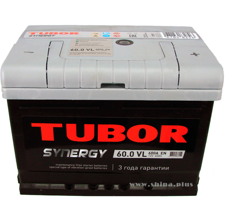 АКБ 60Ah Tubor Synergy (о.п.+) (низкая) 600А (EN) 12V