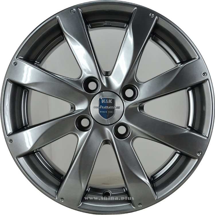 Диск R14 4x100 Джеминим-оригинал (КС480) K&K 5,5J ET43 D60,1 дарк платинум