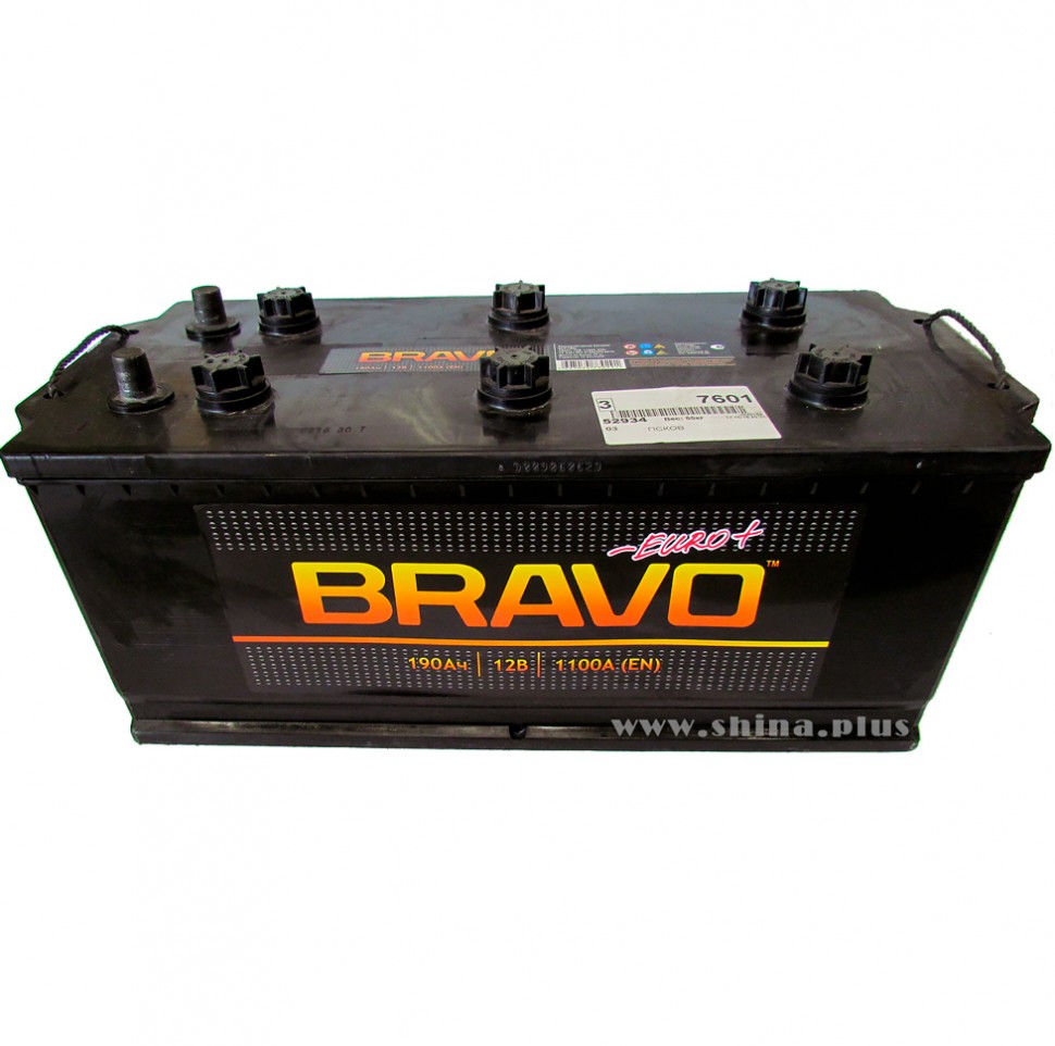 АКБ190Ah Аком Bravo (о.п+) 1100А(EN) 12V конус