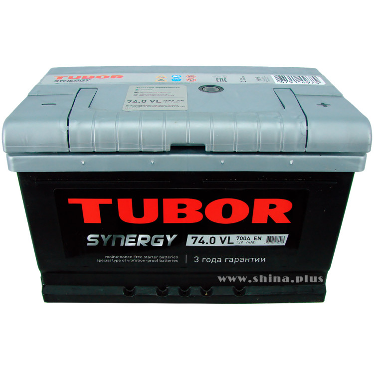 АКБ 74Ah Tubor Synergy (о.п.+) (низкая) 700А (EN) 12V