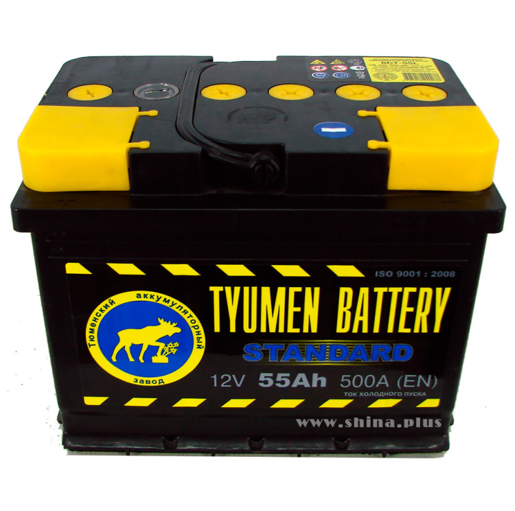 АКБ 55Ah Тюменский "Лось" Standart (+п.п.) 500А(EN) 12V