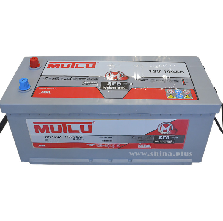 АКБ190Ah Mutlu SFB (D5.190.125.A) (о.п+) 1250A 12V конус