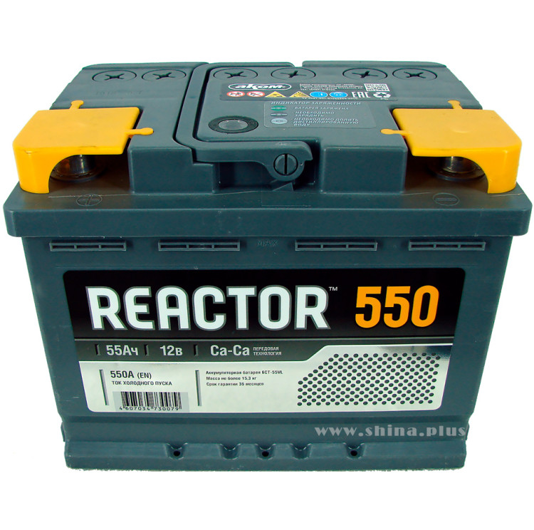 АКБ 55Ah Аком Reactor (+п.п.) 550А(EN) 12V