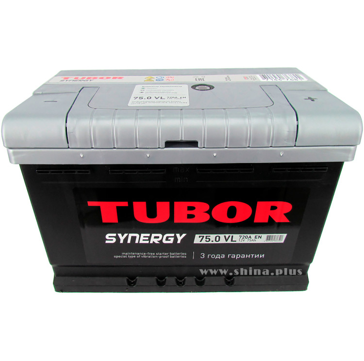 АКБ 75Ah Tubor Synergy (о.п.+) 720А (EN) 12V