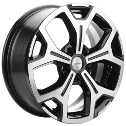 Диск R17 5x120 Khomen Wheels KHW1710 6,5J ET60 D65.1 (VW Multivan) Black-FP ПИК