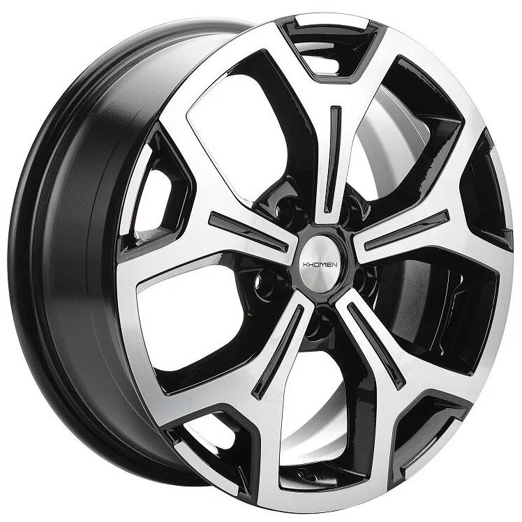 Диск R17 5x120 Khomen Wheels KHW1710 6,5J ET60 D65.1 (VW Multivan) Black-FP ПИК