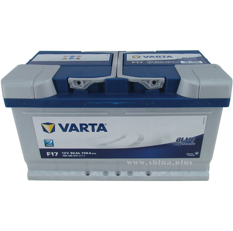 АКБ 80Ah Varta 580 406 074 Blue dynamic "F17" (о.п+) 740A 12V низкий