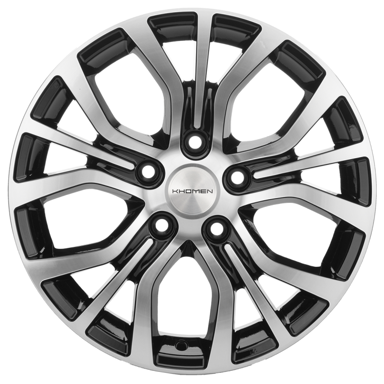 Диск R16 5x114.3 Khomen Wheels KHW1608 6,5J ET40 D66,1 (Qashqai/Tilda) Black-FP
