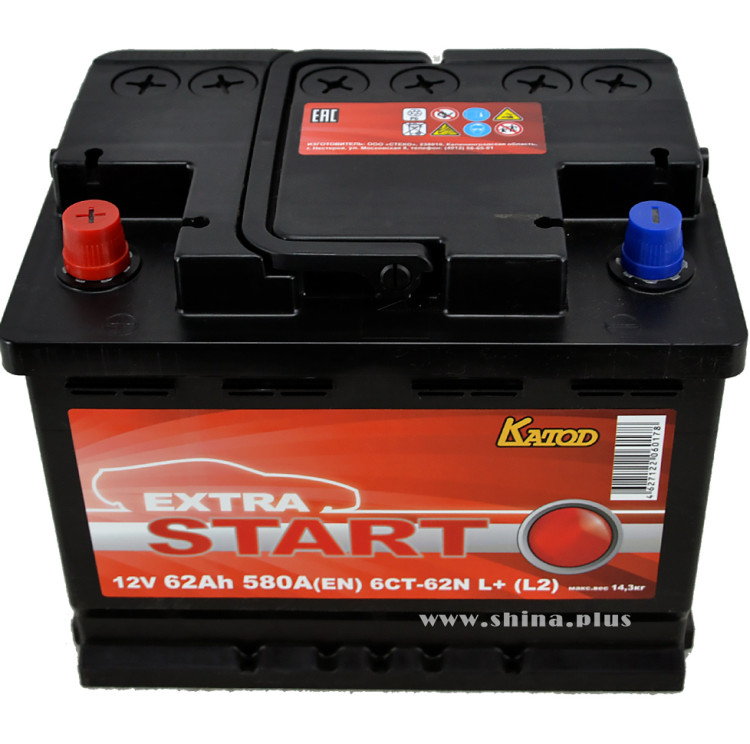 АКБ 62Ah Extra Start (+п.п) 580А (EN) 12V