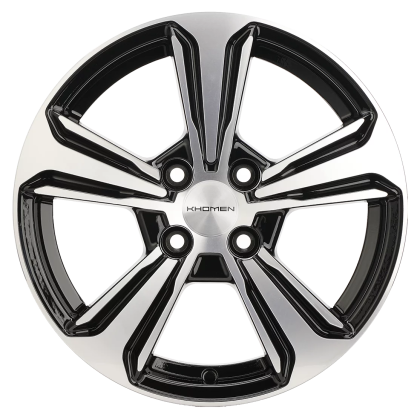 Диск R15 4x100 Khomen Wheels KHW1502 6,0J ET46 D54,1 (Solaris II) Black-FP ПИК
