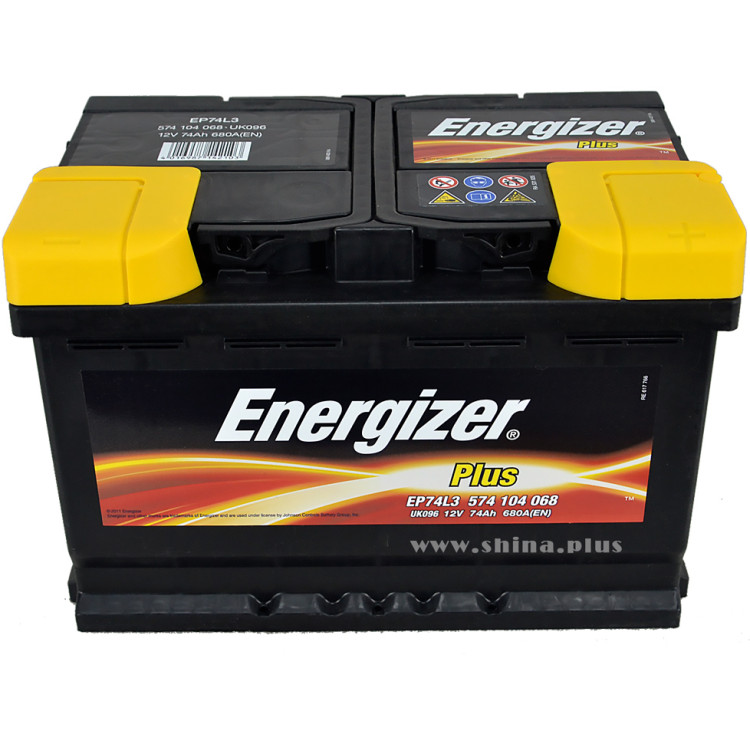 АКБ 74Ah Energizer Plus (574 104 068) (о.п+) 680 (EN) 12V