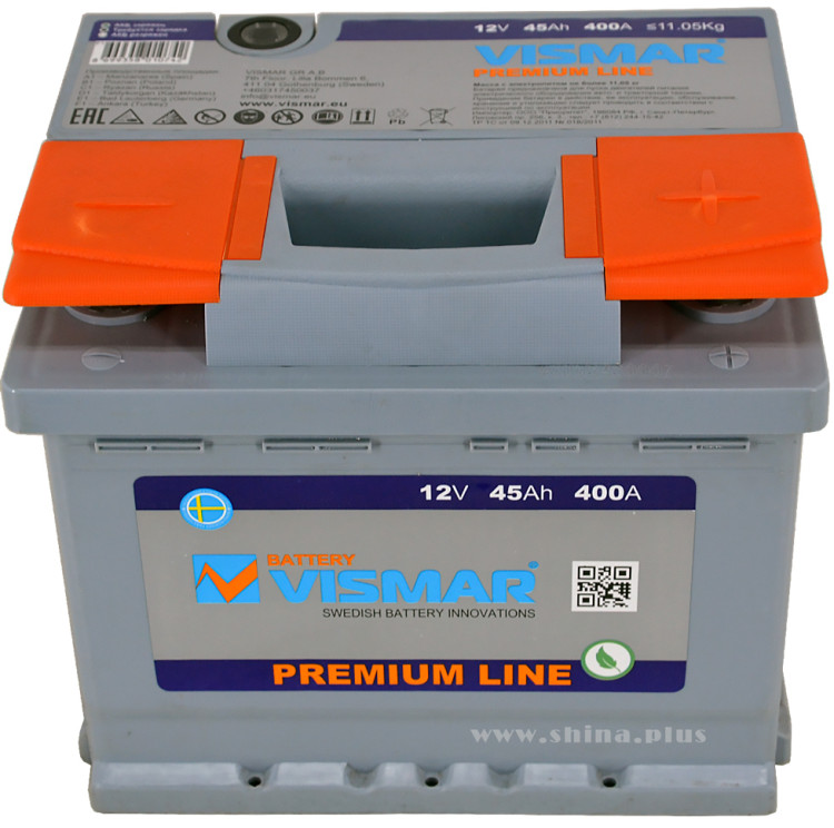 АКБ 45Ah Vismar PR LOW (о.п+) 400А(EN) 12V