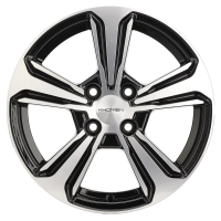 Диск R15 4x100 Khomen Wheels KHW1502 6,0J ET48 D54,1 (Solaris I) Black-FP