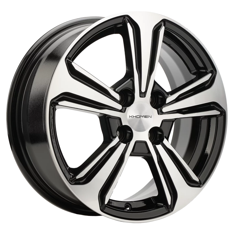 Диск R15 4x100 Khomen Wheels KHW1502 6,0J ET48 D54,1 (Solaris I) Black-FP