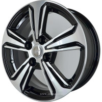 Диск R15 4x100 КС777 Киа солярис II K&K 6,0J ET46 D54,1 алмаз черный