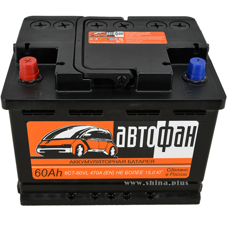 АКБ 60Ah Аком Автофан (+п.п.) 470А(EN) 12V