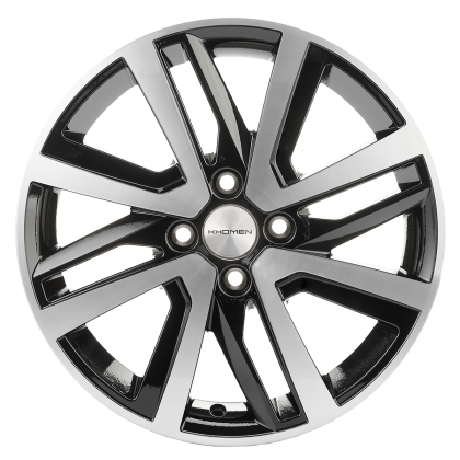 Диск R16 4x100 Khomen Wheels KHW1609 6,0J ET41 D60.1 (XRay) Black-FP ПИК Диск R16 4x100 Khomen Wheels KHW1609 6,0J ET41 D60.1 (XRay) Black-FP ПИК