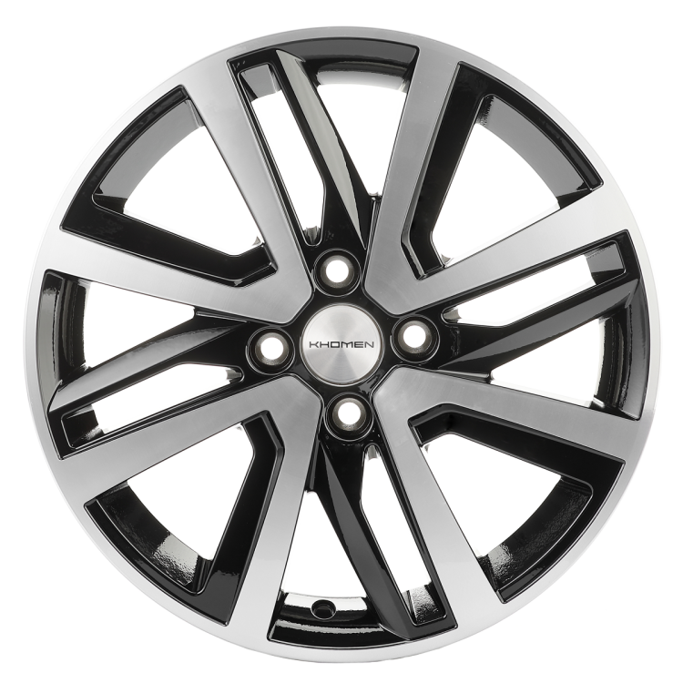 Диск R16 4x100 Khomen Wheels KHW1609 6,0J ET41 D60.1 (XRay) Black-FP ПИК