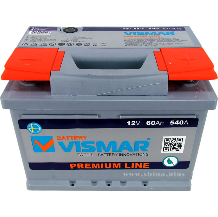 АКБ 60Ah Vismar PR LOW (о.п+) 540А(EN) 12V низкий