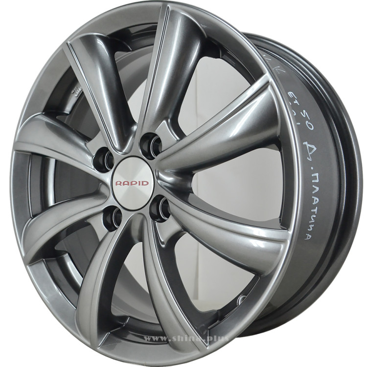 Диск R15 4x100 Бриз-оригин.(КС611) 6,0J ET50 D60,1 дарк платинум