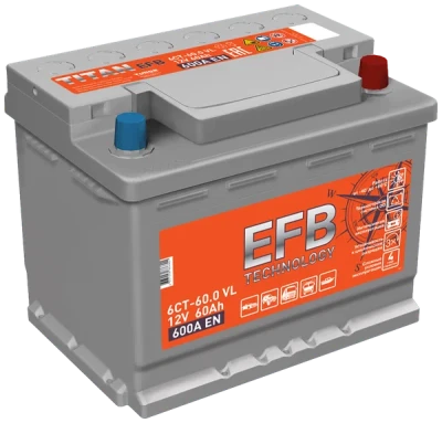 АКБ 60Ah TITAN EFB (о.п+) 600A (EN) 12V