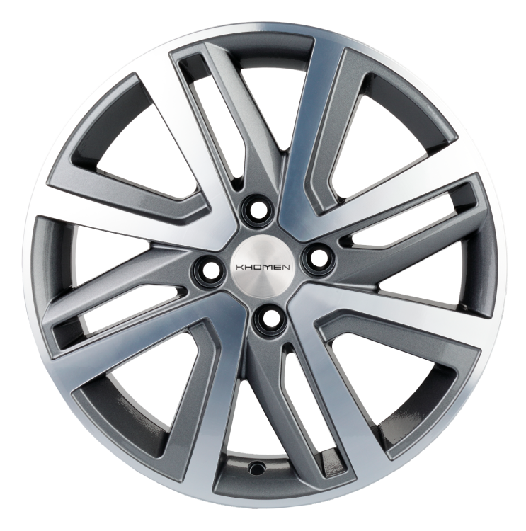 Диск R16 4x100 Khomen Wheels KHW1609 6,0J ET50 D60.1 (Vesta/Largus) Gray-FP ПИК