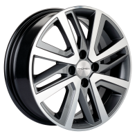 Диск R16 4x100 Khomen Wheels KHW1609 6,0J ET50 D60.1 (Vesta/Largus) Gray-FP ПИК