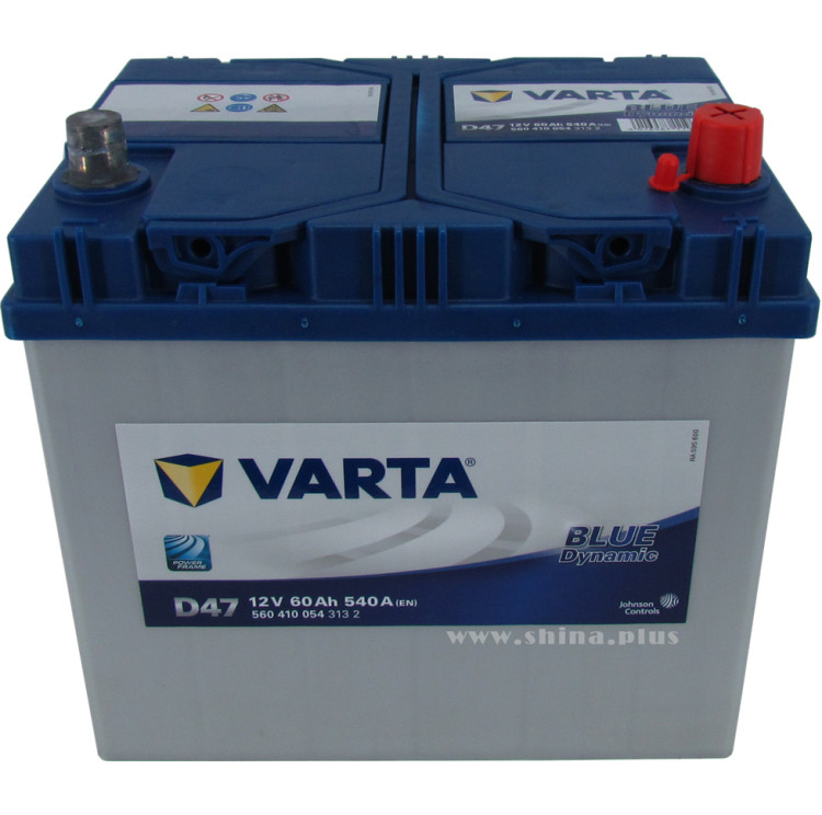 АКБ 60Ah Varta 560 410 054 (о.п+) Blue dynamic "D47" Азия 540А 12V