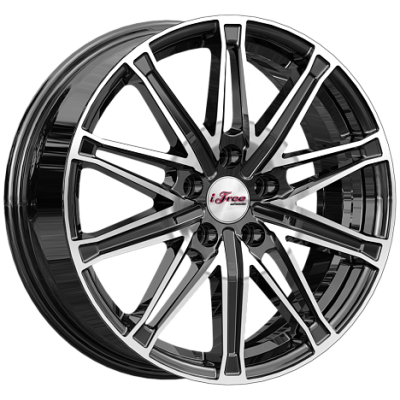 Диск R17 5x114,3 Виар iFree 6,5J ET37 D66,6 блэк-джек