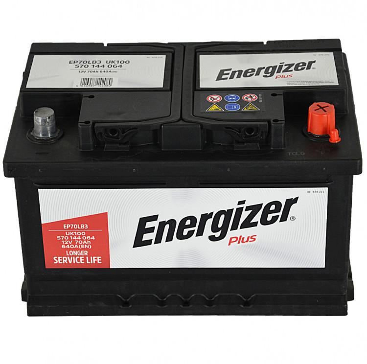АКБ 70Ah Energizer Plus (570 144 064)  (о.п+) 640A(EN) 12V
