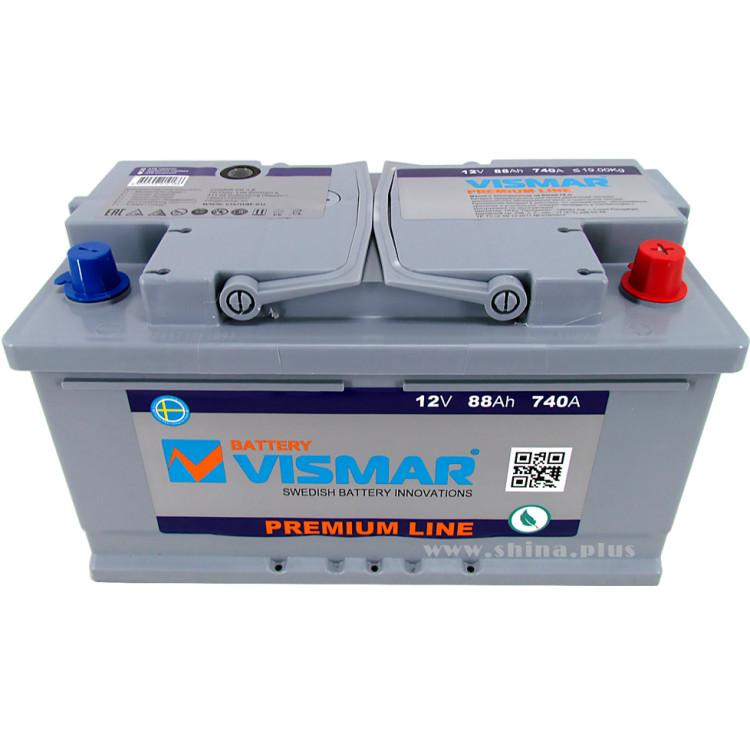 АКБ 88Ah Vismar PR (о.п+) 740A(EN) 12V низкий