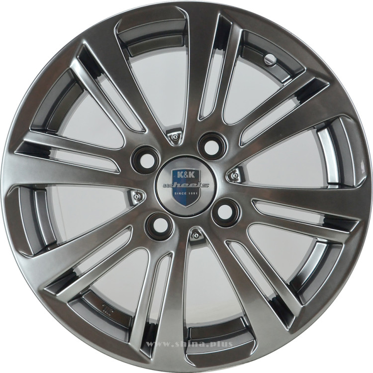 Диск R14 4x100 Беринг (КС653) K&K 5,5J ET43 D67,1 дарк платинум