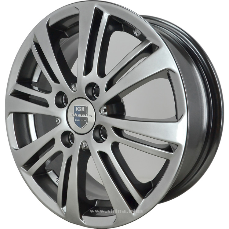 Диск R14 4x100 Беринг (КС653) K&K 5,5J ET43 D67,1 дарк платинум