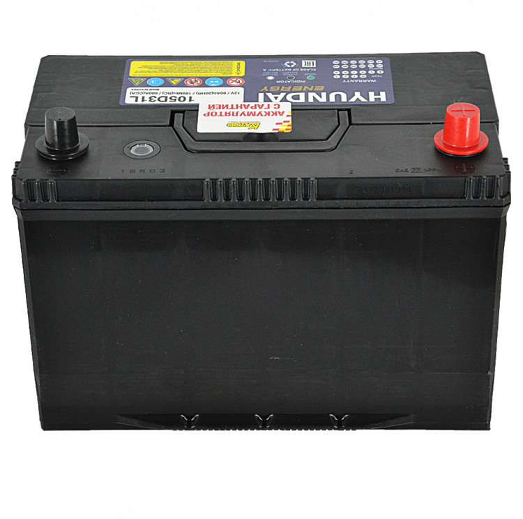 АКБ 90Ah Hyundai CMF (105D31L) (о.п+) 680ССА Азия нижнее крепление