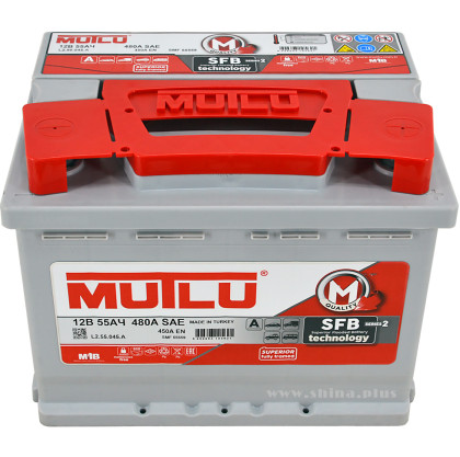 АКБ 55Ah Mutlu (L2.55.045.A) (о.п.+) 450А(EN) 12V