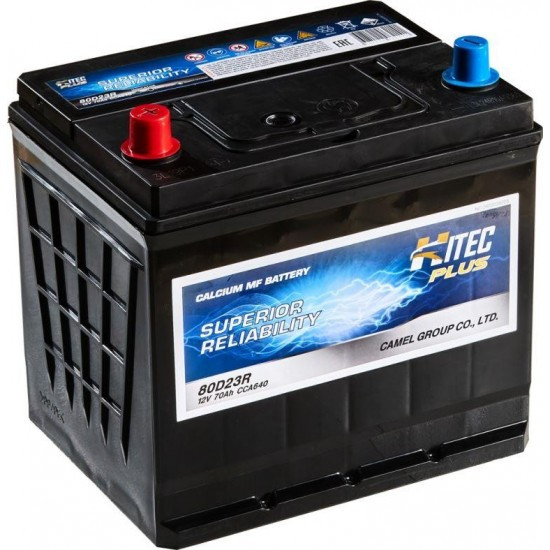 АКБ 70Ah Hitec 80D23R (+п.п) 640CCA 12V Азия ,нижнее крепление