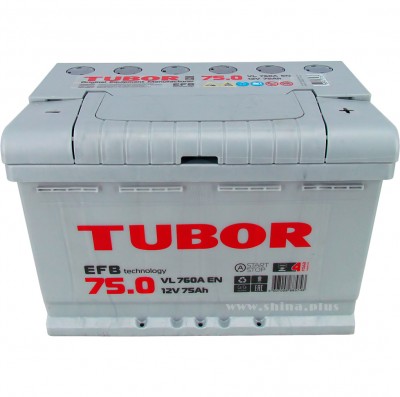АКБ 75Ah Tubor EFB (о.п+) 710А 12V