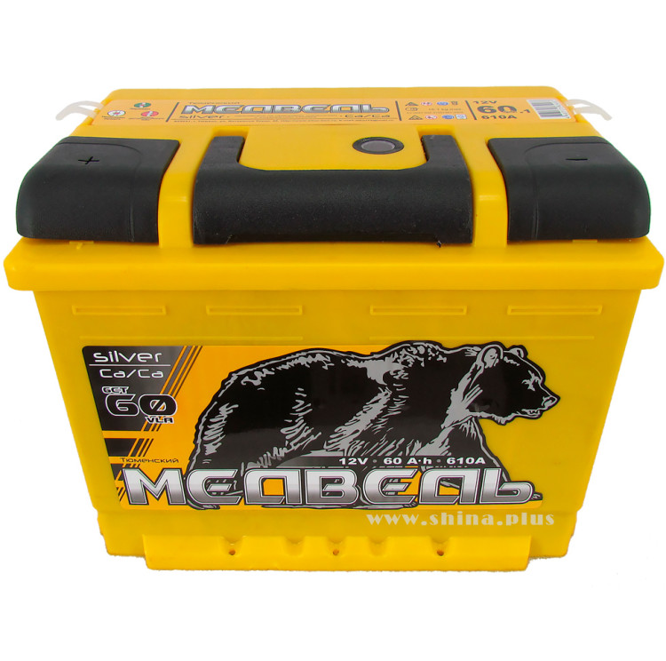 АКБ 60Ah Тюм. медведь желтый (+п.п.) 610А(EN) 12V new