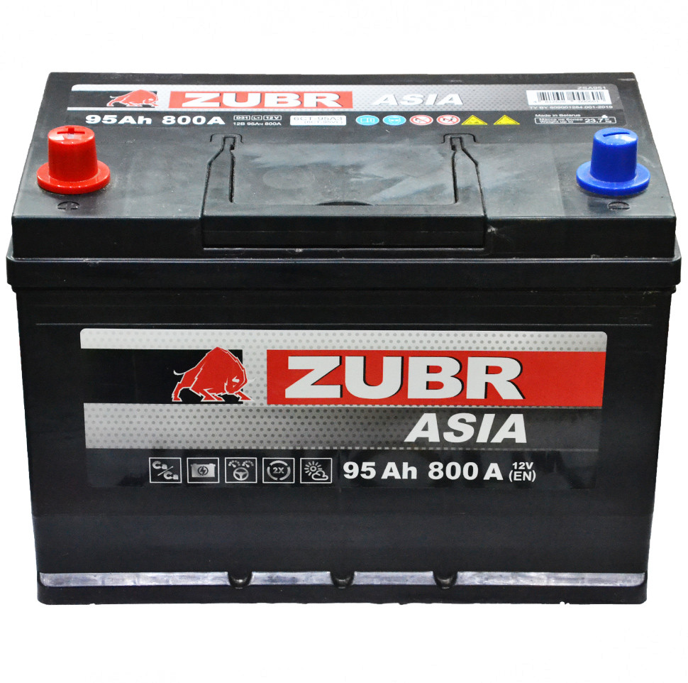 АКБ 95Ah ZUBR Ultra Asia (+п.п) ZSA951 800А(EN) 12V