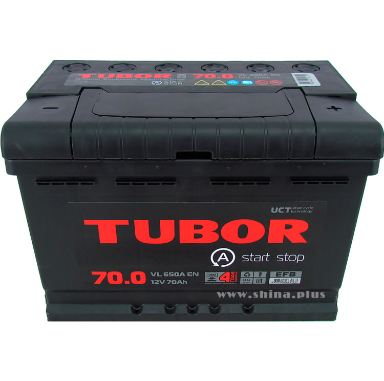 АКБ 70Ah Tubor OEM EFB (о.п+) 650А 12V