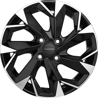 Диск R15 4x100 Khomen Wheels KHW1508 6,0J ET50 D60,1 (Vesta) Black-FP