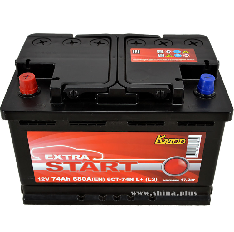 АКБ 74Ah Extra Start (+п.п.) 680А(EN) 12V
