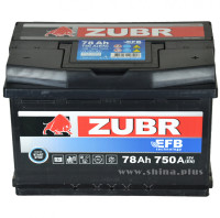 АКБ 78Ah ZUBR EFB (о.п+) 750А(EN) 12V