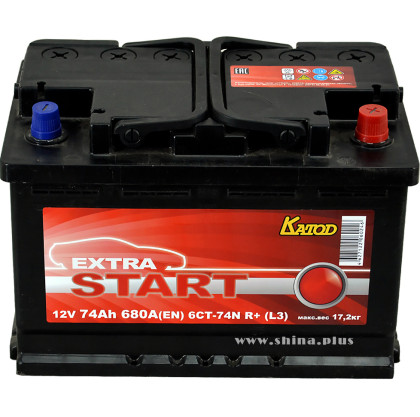 АКБ 74Ah Extra Start (о.п+) 680А(EN) 12V
