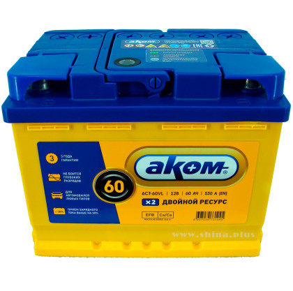 АКБ 60Ah Аком EFB Start-Stop (+п.п.) 530А(EN) 12V