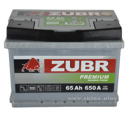 АКБ 65Ah ZUBR Premium (+п.п) 650А(EN) 12V