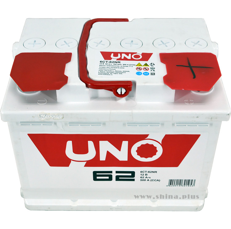 АКБ 62Ah UNO (о.п+) 500А (EN) 12V
