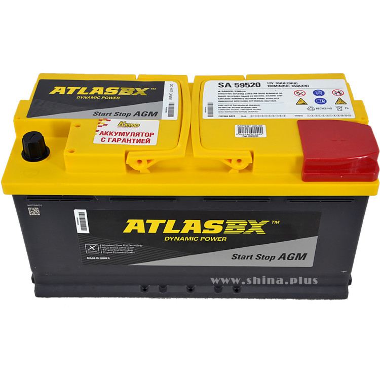 АКБ 95Ah Atlas AGM SA 59520 (о.п+) 850 (EN) 12V
