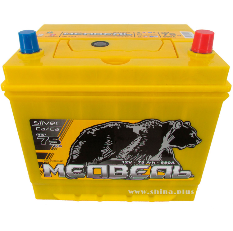 АКБ 75Ah Тюм. медведь желтый (90D26L) (+о.п) 700(EN) 12V Азия