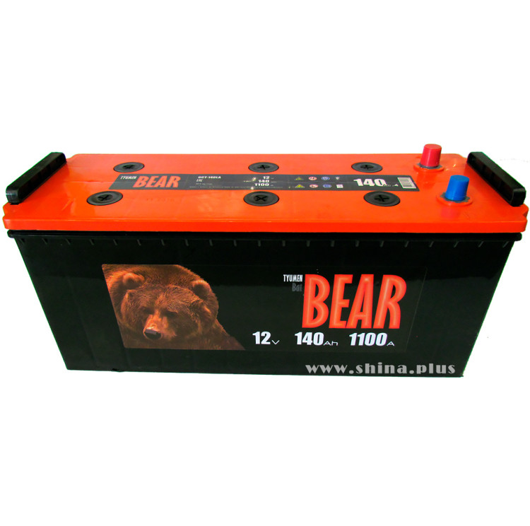 АКБ140Ah Тюмен.медведь (4) (оранж) (+п.п) 1100A(EN) 12V